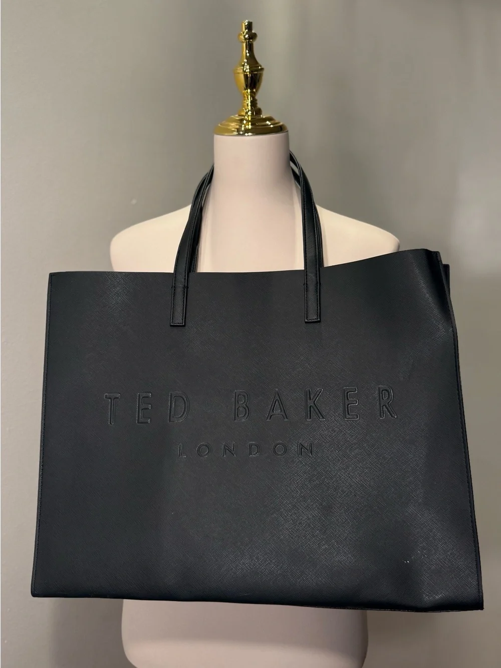 Ted Baker Black Embossed Large Tote